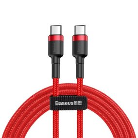 Baseus Cafule USB Typ-C, 60W Schnellladekabel, 1m, Rot