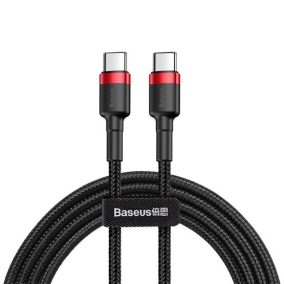   Baseus Cafule USB Type-C, 60W Schnellladekabel, 1m, schwarz/rot