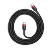 Baseus Cafule USB Type-C, 60W Schnellladekabel, 1m, schwarz/rot