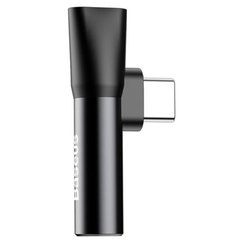 Baseus L41 USB Type-C – USB Type-C/3,5 mm Klinkenstecker Audio- und Stromadapter, Schwarz