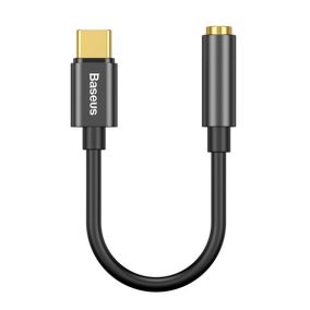 Baseus L54 USB Type-C - 3,5 mm Klinken-Audiokabel, Schwarz