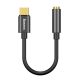 Baseus L54 USB Type-C - 3,5 mm Klinken-Audiokabel, Schwarz