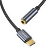 Baseus L54 USB Type-C - 3,5 mm Klinken-Audiokabel, Grau