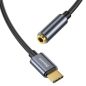 Baseus L54 USB Type-C - 3,5 mm Klinken-Audiokabel, Grau