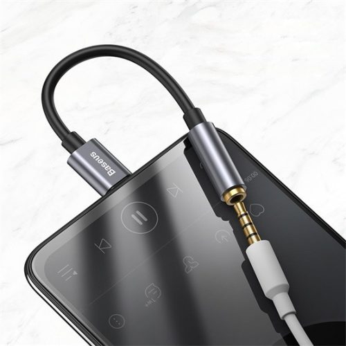Baseus L54 USB Type-C - 3,5 mm Klinken-Audiokabel, Grau