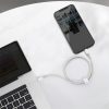 Baseus Hochdichtes Geflochtenes USB-Typ-C – iPhone, PD 20W Schnellladekabel, 1m, Weiß
