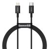 Baseus Superior USB Type-C - iPhone, 20W Schnelllade-Datenkabel, 1m, Schwarz