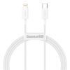 Baseus Superior USB Type-C – iPhone, 20W Schnelllade-Datenkabel, 1m, Weiß