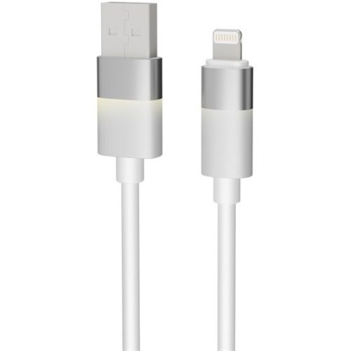 AVAX CB310 GLOWY USB-A - Lightning Ladekabel, weiß - 1m