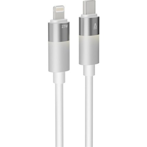 AVAX CB314 GLOWY 27W USB-C - Lightning Schnellladekabel, weiß - 1m