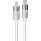   AVAX CB314 GLOWY 27W USB-C - Lightning Schnellladekabel, weiß - 1m