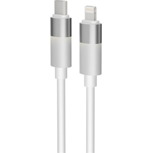 AVAX CB314 GLOWY 27W USB-C - Lightning Schnellladekabel, weiß - 1m