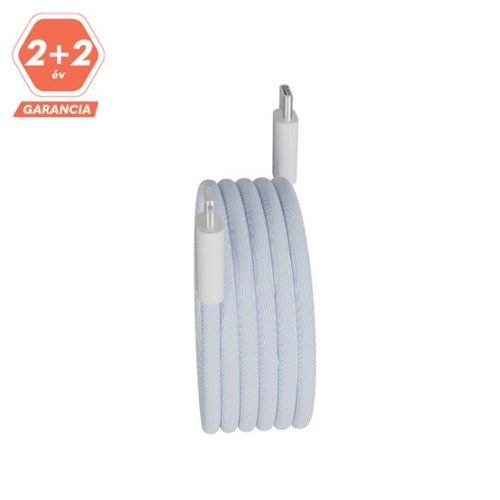 AVAX CB611LB MAGNETY 27W USB-C - LIGHTNING magnetisches Schnellladekabel, geflochten, hellblau - 1m