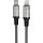 AVAX CB636 STEELY LED 27W USB-C – Lightning Schnellladekabel, geflochten, schwarz - 2m