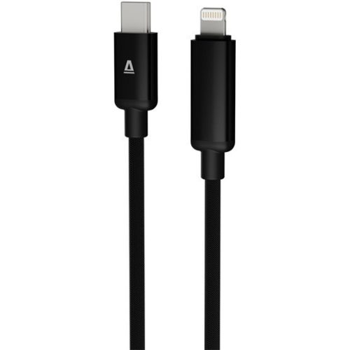 AVAX CB650 PULSEY 27W USB-C – Lightning Schnellladekabel, geflochten, grau - 0.5m