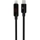 AVAX CB651 PULSEY 27W USB-C - Lightning Schnellladekabel, geflochten, grau - 1m