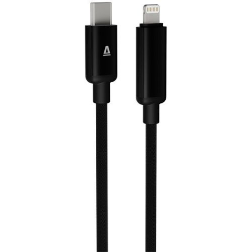 AVAX CB651 PULSEY 27W USB-C - Lightning Schnellladekabel, geflochten, grau - 1m