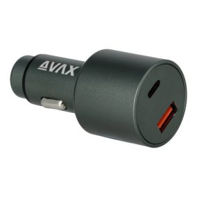   AVAX CC680B CARLY+ USB A + Typ C 140W Autoladegerät, schwarz
