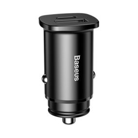   Baseus Square Metal PPS Auto-Schnellladegerät 30W, USB Typ-A + USB Typ-C, Schwarz