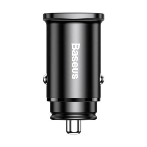 Baseus Square Metal PPS Auto-Schnellladegerät 30W, USB Typ-A + USB Typ-C, Schwarz