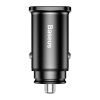 Baseus Square Metal Auto-Schnellladegerät 30W, 2×USB Typ-A, Schwarz
