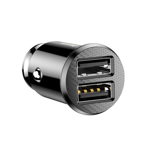 Baseus Korn Autoladegerät 3,1 A, 2×USB Typ-A, Schwarz