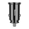 Baseus Rundes Kunststoff-Autoladegerät 30W, USB Typ-A + USB Typ-C, Schwarz