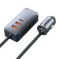   Baseus Share Together PPS Auto-Schnellladegerät 120W, 3×USB Typ-A + USB Typ-C, eingebautes Kabel, 1,5 m, grau