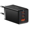 Baseus GaN5 Pro Netzteil Schnellladegerät 65W, 2×USB Typ-C + USB Typ-A, Schwarz + 100W USB Typ-C, 1m Kabel