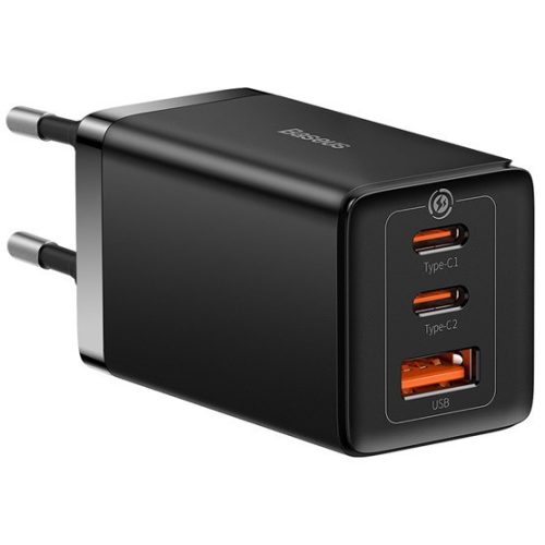 Baseus GaN5 Pro Netzteil Schnellladegerät 65W, 2×USB Typ-C + USB Typ-A, Schwarz + 100W USB Typ-C, 1m Kabel