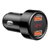 Baseus Magic Auto-Schnellladegerät 45W, 2×USB Typ-A, Schwarz
