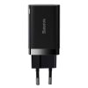 Baseus Super Si Pro Netzladegerät 30W, USB Type-C + USB Type-A, Schwarz