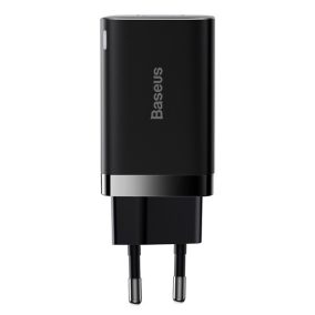   Baseus Super Si Pro Netzladegerät 30W, USB Type-C + USB Type-A, Schwarz