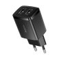 Baseus Kompaktes Netzladegerät 10,5W, 2×USB Typ-A, Schwarz