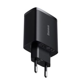 Baseus Kompaktes Netzladegerät 17W, 3×USB Typ-A, Schwarz