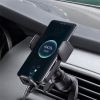Baseus Wisdom kabelloses Auto-Telefonladegerät und -halterung, die am Lüftungsgitter befestigt werden kann, schwarz