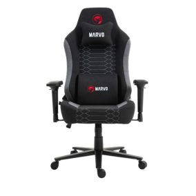 MARVO Kahn Graues Gaming-Stuhl - Schwarz/Grau