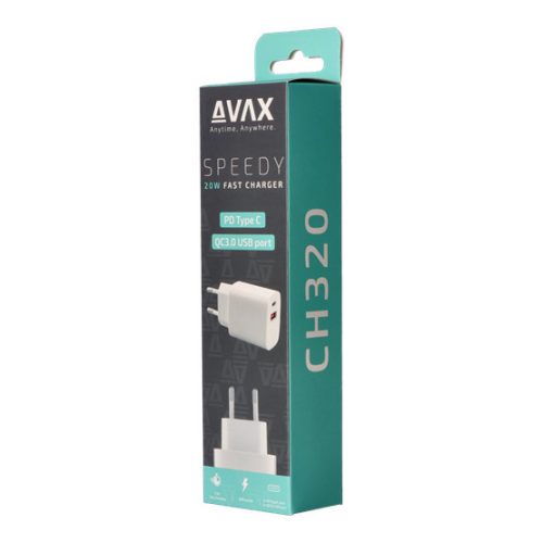 AVAX CH320 SPEEDY Netzladegerät USB + Typ C, 20W