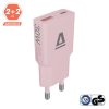 AVAX CH641P NANO SLIM 30W Ladegerät USB-C (PD3.0)+USB-A (QC3.0), Rosa
