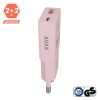 AVAX CH641P NANO SLIM 30W Ladegerät USB-C (PD3.0)+USB-A (QC3.0), Rosa