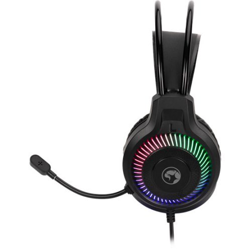 MARVO Loot 40 Tastatur + Maus + Mauspad + Kopfhörer Combo - Schwarz - UK / Membran