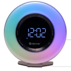   Denver CRL-342 - FM Radiowecker mit Wecklicht und Naturgeräuschen - Weiß