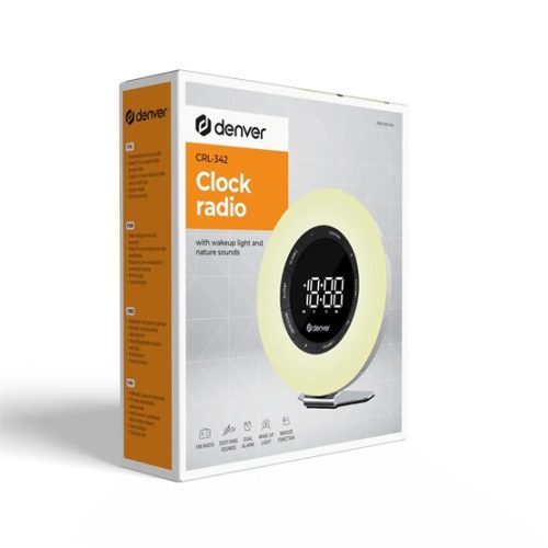 Denver CRL-342 - FM Radiowecker mit Wecklicht und Naturgeräuschen - Weiß