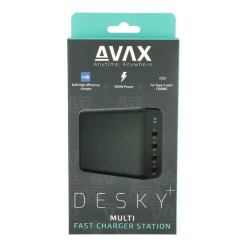 AVAX DC637 DESKY+ 4xType C (PD 3.0) 200W GaN Schnellladegerät Verteiler - Artikel mit beschädigter Verpackung