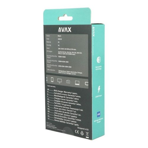 AVAX DC637 DESKY+ 4xType C (PD 3.0) 200W GaN Schnellladegerät Verteiler - Artikel mit beschädigter Verpackung