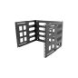  Lanberg Klappbarer 19" 8U Rahmen 497x400/387, zur Wandmontage, schwarz
