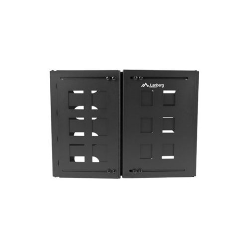 Lanberg Klappbarer 19" 8U Rahmen 497x400/387, zur Wandmontage, schwarz