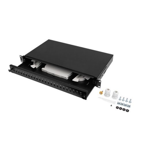 Lanberg 19" optische Patch-Panel 24xST / 24xFC schwarz