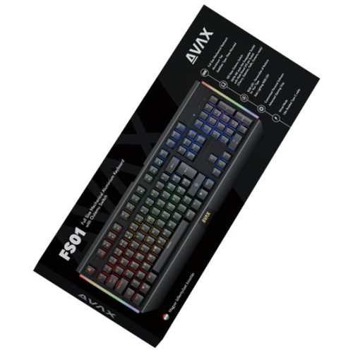 AVAX FS01 Mechanische Aluminium-Tastatur in Originalgröße mit Outemu roten Schaltern, ungarisches Layout