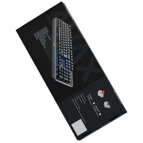 AVAX FS01 Mechanische Aluminium-Tastatur in Originalgröße mit Outemu roten Schaltern, ungarisches Layout